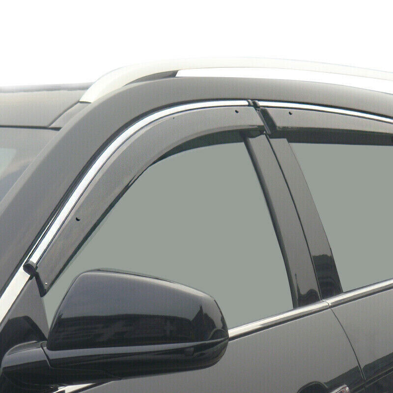 for Cadillac SRX 2010-2016 W/Chrome Side Window Visors Guard Vent Deflectors