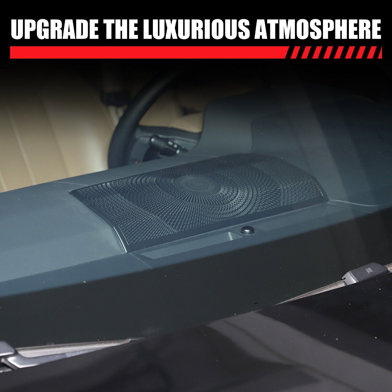 1P Black Steel Inner Console Loudspeaker Cover Trim for Range Rover Sport 23-25