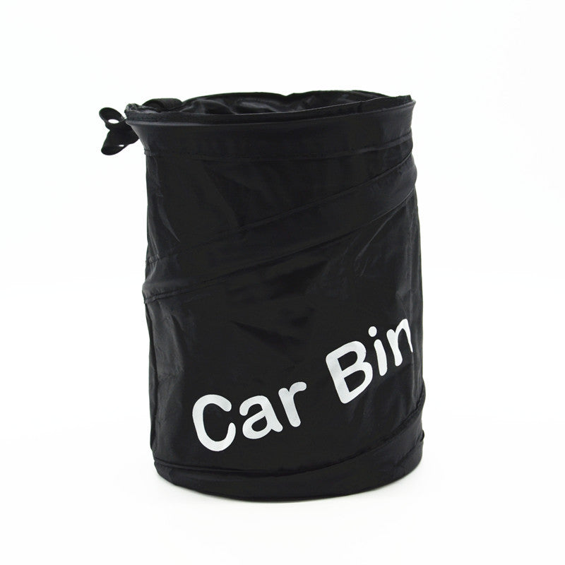 1Pc Car Black Foldable Dustbin Storage Trash Container Box Bag Storage Organizer