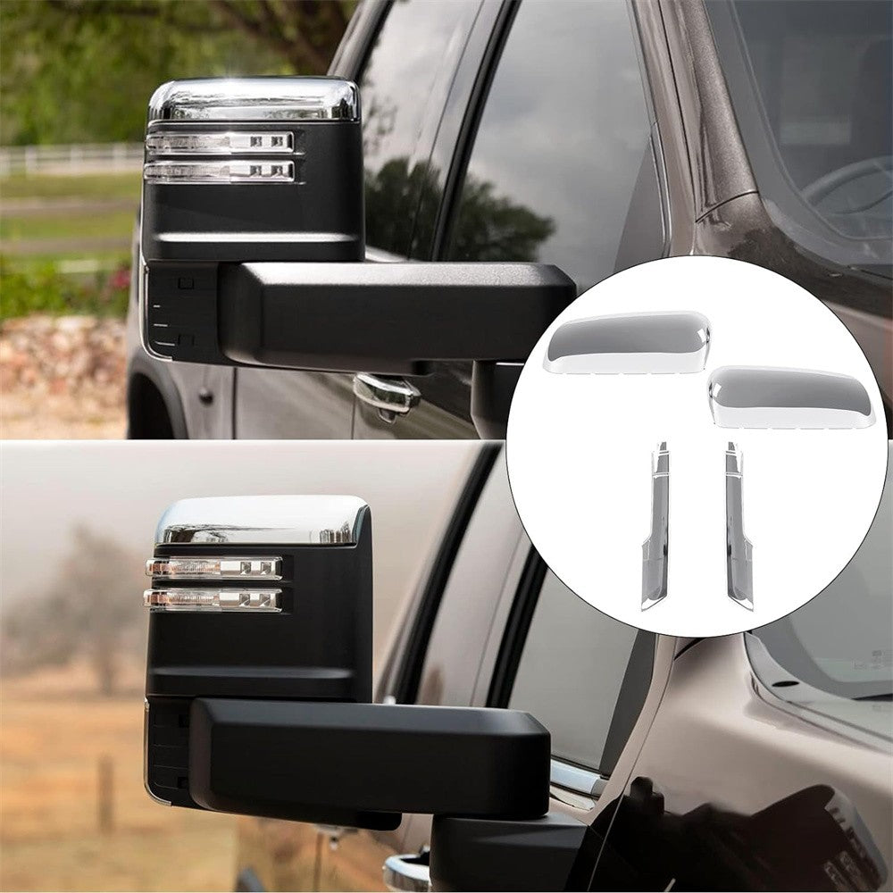 TopSide Mirror Cover Caps For Chevy Silverado for GMC for Sierra HD 2500 3500 2020-23