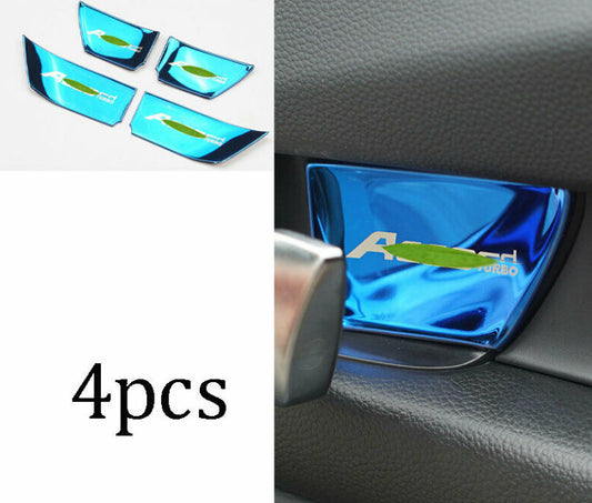 Blue Titanium Inner Door Bowl Cover Steel Trim for Honda Accord 10th 2018-2020
