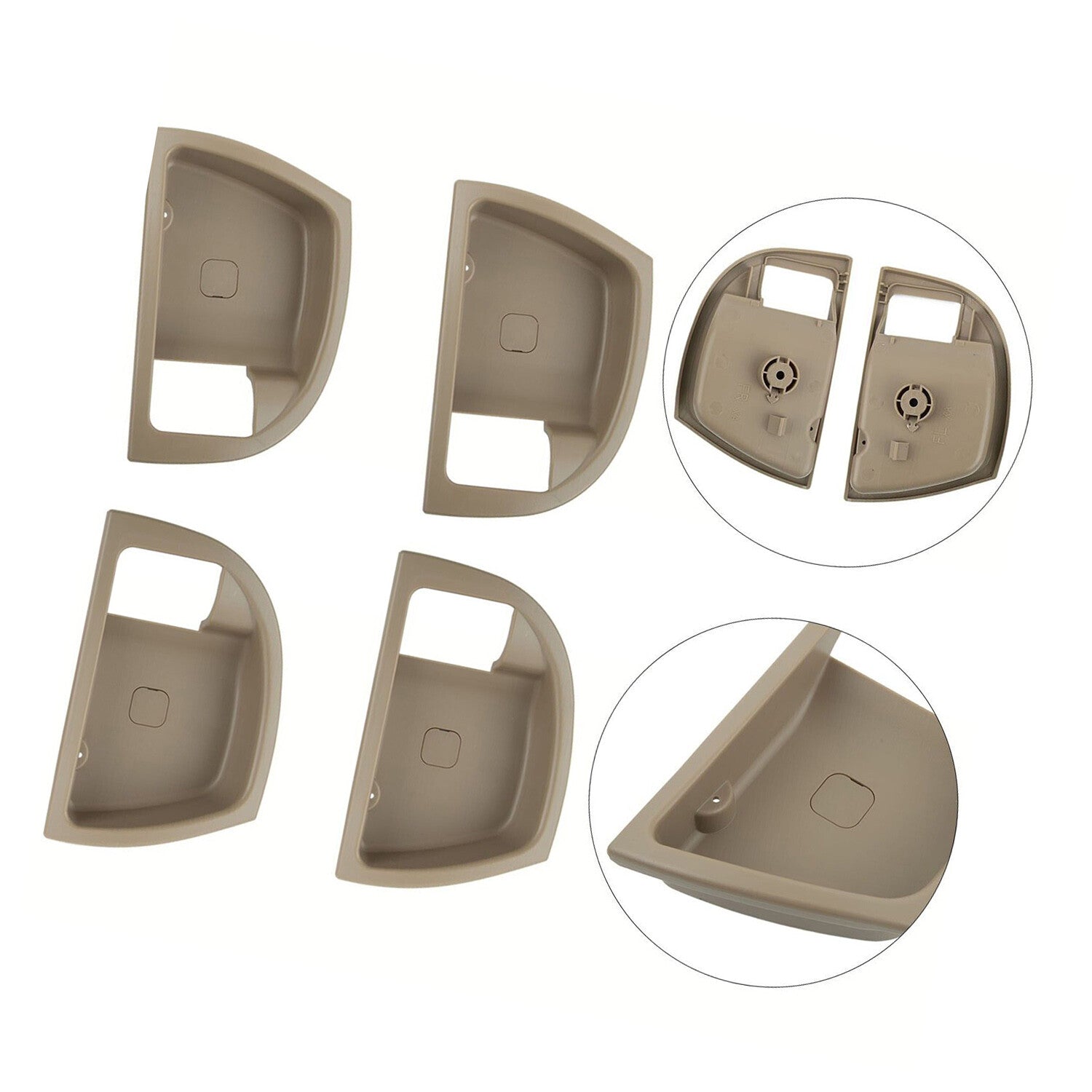 4Pcs Inside Door Handle Trim Cover 82611-2B000 for Hyundai Santa Fe 2007-2012