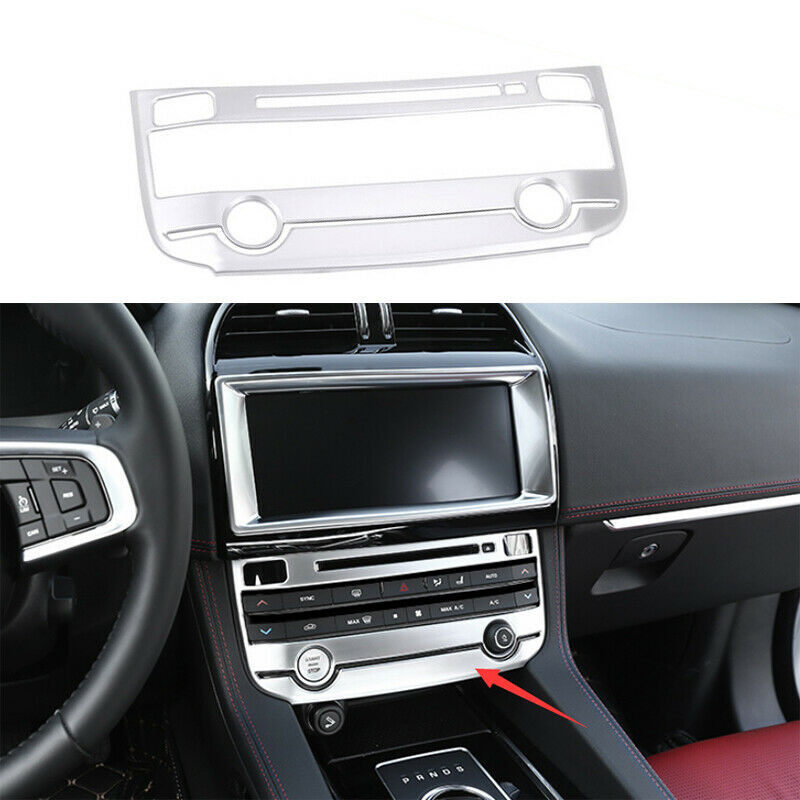 for Jaguar F-PACE 2017-2021 Matte Silver Console AC Button Control Frame Trim 1X