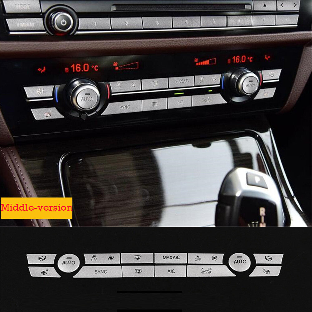 for BMW 5 Series F10 2013-17 Alloy Silver Air Condition Button AC Switch Trim¡Á14