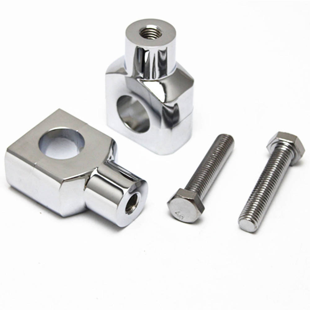 Chrome Motorcycle 1 25mm Handlebar Risers Bar Mount Clamp for Harley Universal