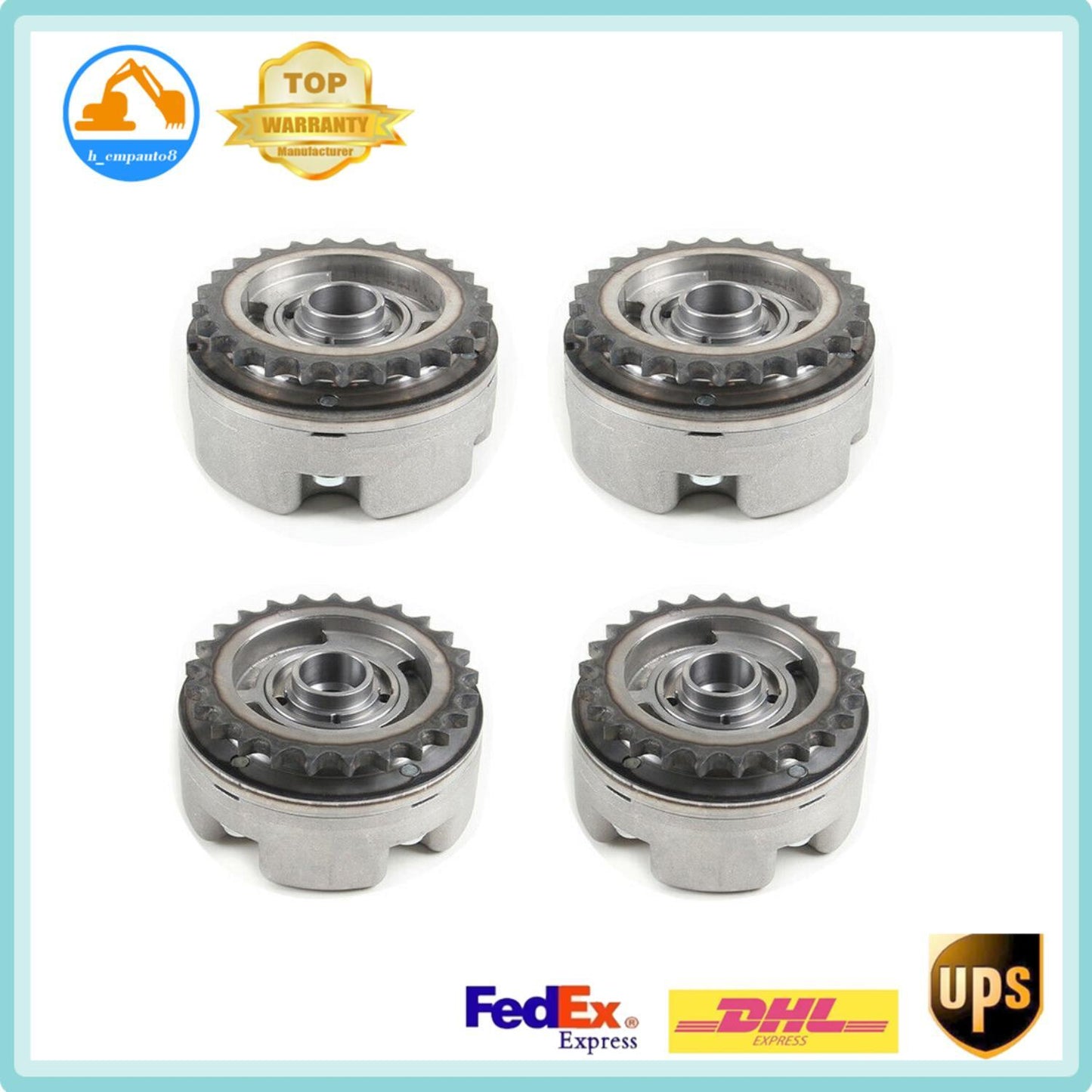 4PCs Camshaft Timing Adjuster Fits for Audi A6 AUK BKH 06E109083G 06E109084G