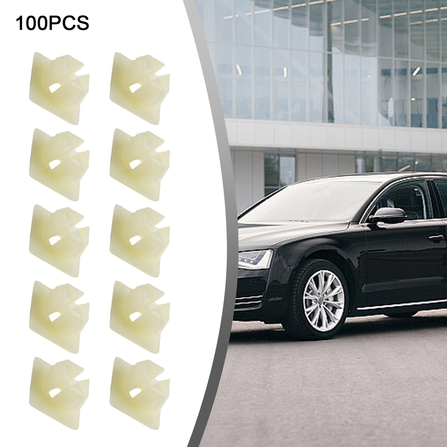 100 Pack License Plate Clips for Chevy Natural Nylon Material for Durability