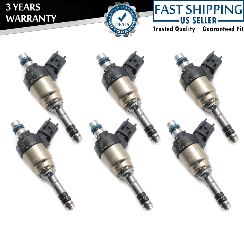 Six fuel injectors are compatible with the for Hyundai for Genesis 3.8L 2014-2018 and for Kia K900 2016-2017.