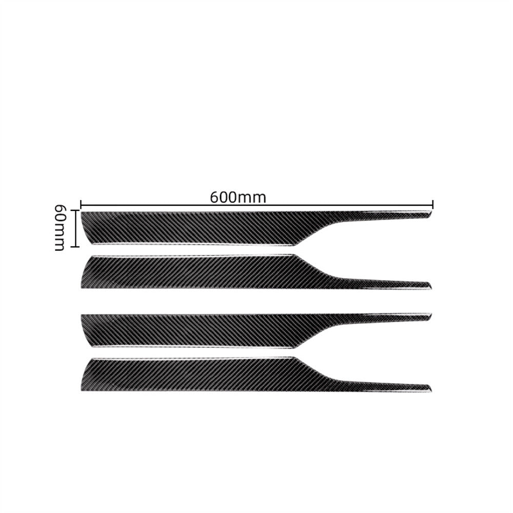 4Pcs Carbon Fiber Interior Door Panel Decorative Trim for Porsche Taycan 2019-22