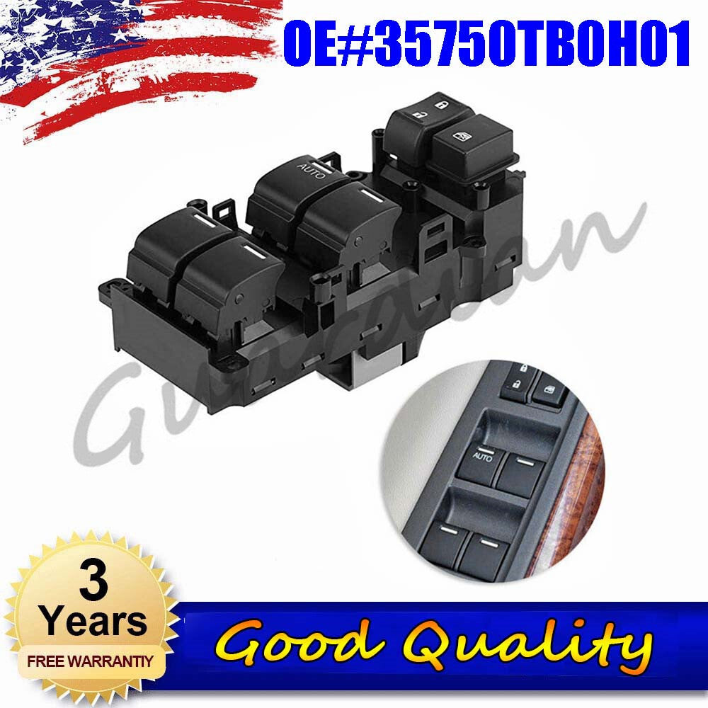 Front Left Electric Power Master Control Window Switch 35750TB0H01 for Honda