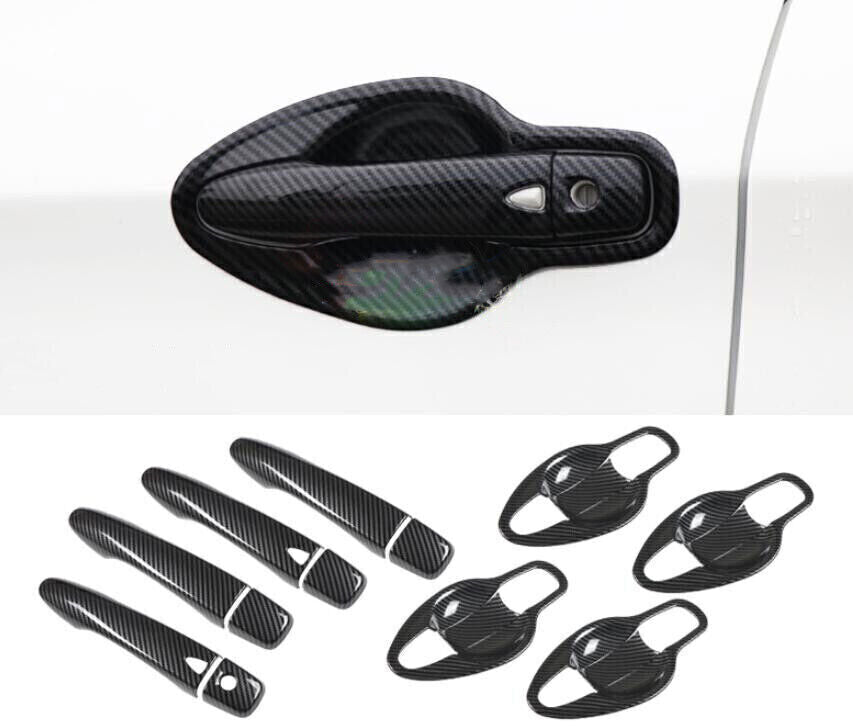 for Nissan Rogue Sport 2017-22 Carbon Fiber Side Door Handle Bowl Moulding Trim