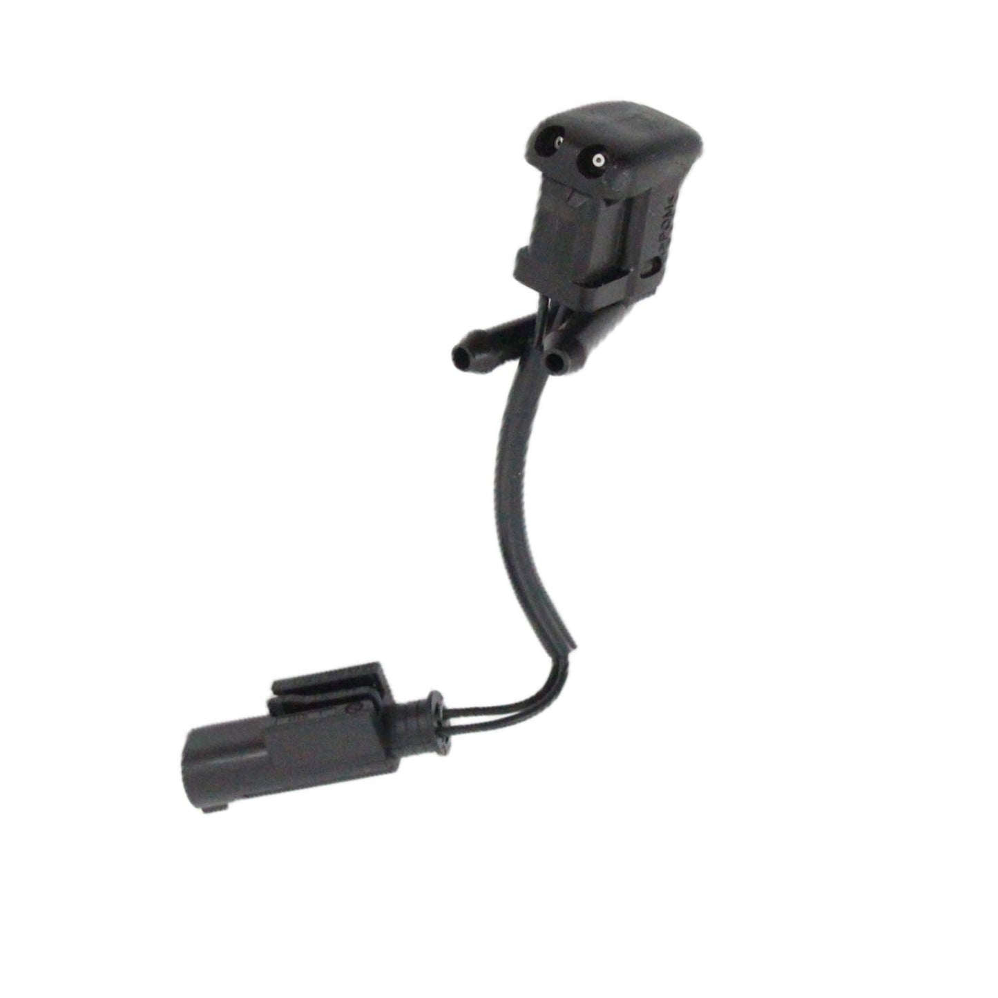 Dual-intake jet injector for windshield washing machine nozzle heating of for BMW 525i, 528i, and 530i.