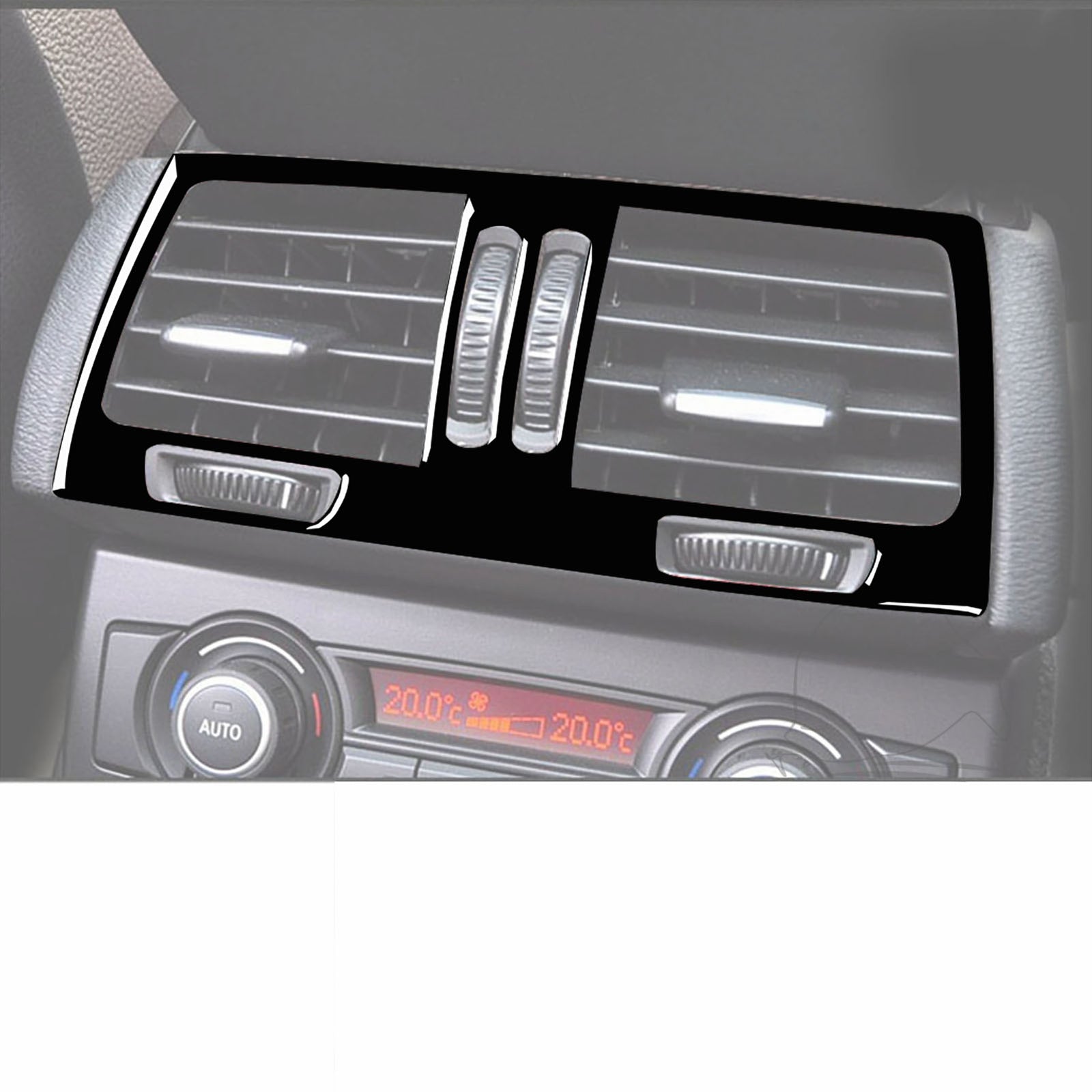 Sleek black vent cover trim suitable for BMW X5, X6, E70, E71 (2008-2013)