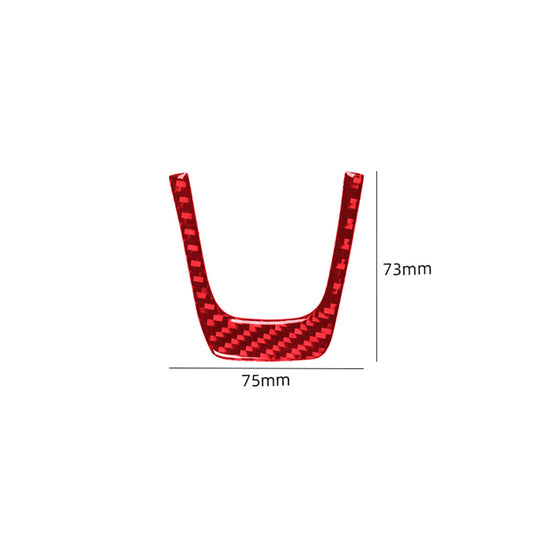Carbon Fiber Red Steering Wheel Chin Cover Trim for Ford for Mustang Mach-E