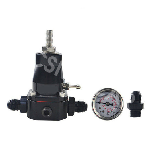 Pressure Fuel Pressure Regulator 30-70 PSI Gauge 3 AN6 Fittings 3 Washers