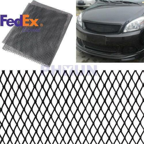47x15.8 Aluminum Black Mesh Grill Cover Car Bumper Fender Hood Vent Grille Net