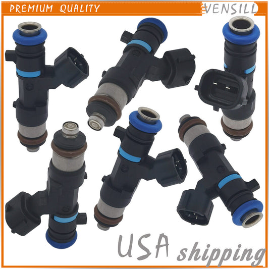 6PCS Fuel Injectors 0280158007 for Nissan Frontier Xterra NV2500 for Infiniti QX56