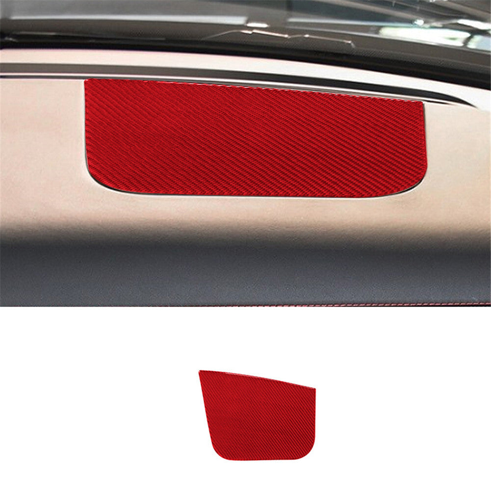 Red Carbon Fiber Passenger dashboard Panel Trim Cover for Porsche 718 2016-2022