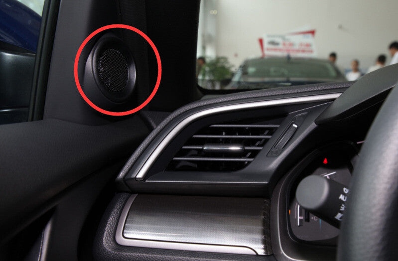 A Post Speaker Frame Cover Trim 2PCS for Honda for Civic 10th 2016-2021 Silver Matte