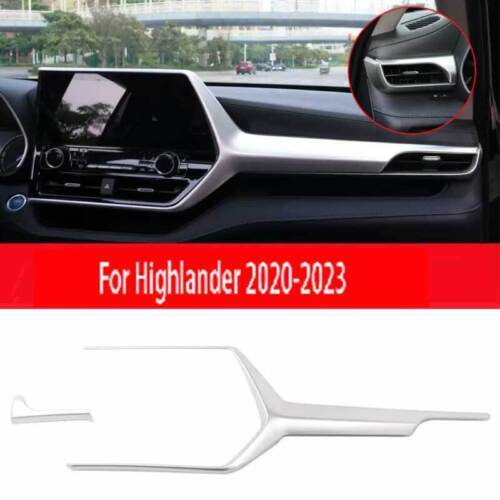 Center Console Matte Silver for Toyota Highlander 2020-2023 Dash for Co -Pilot Strip