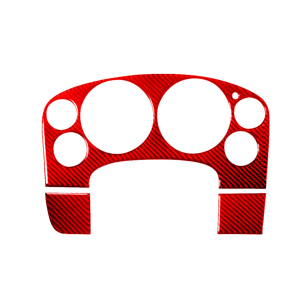 3X Red Carbon Fiber Speedometer Cover Trim For Silverado/Tahoe/ for Sierra 2007-2014