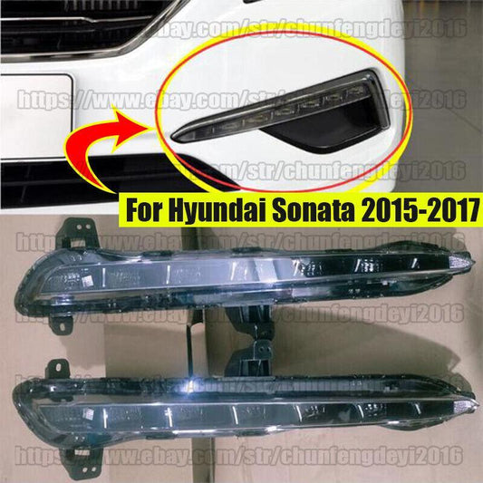 for Hyundai Sonata 2015-2017 Car LED Daytime Running Light Fog Lamp DRL 2PCS