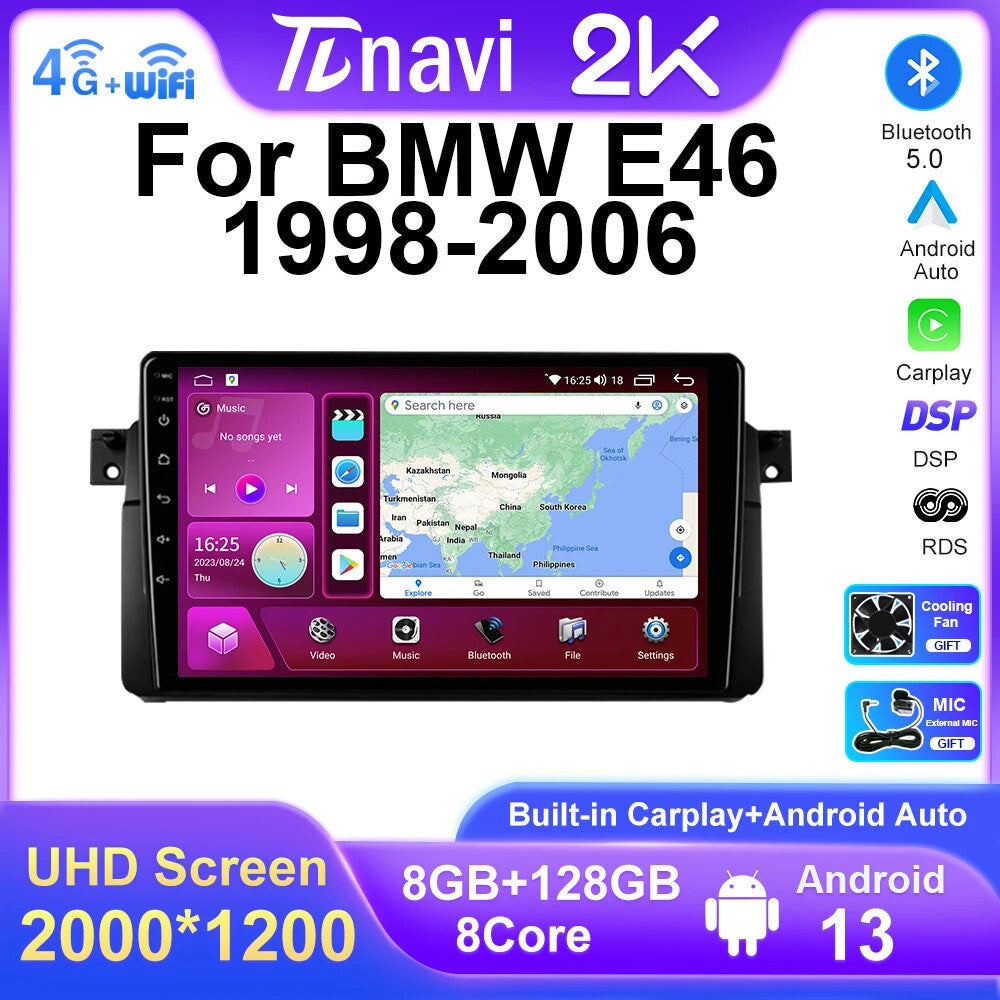 Car Radio for BMW E46 Multimedia Player Android DSP Head Unit Stereo GPS Navi