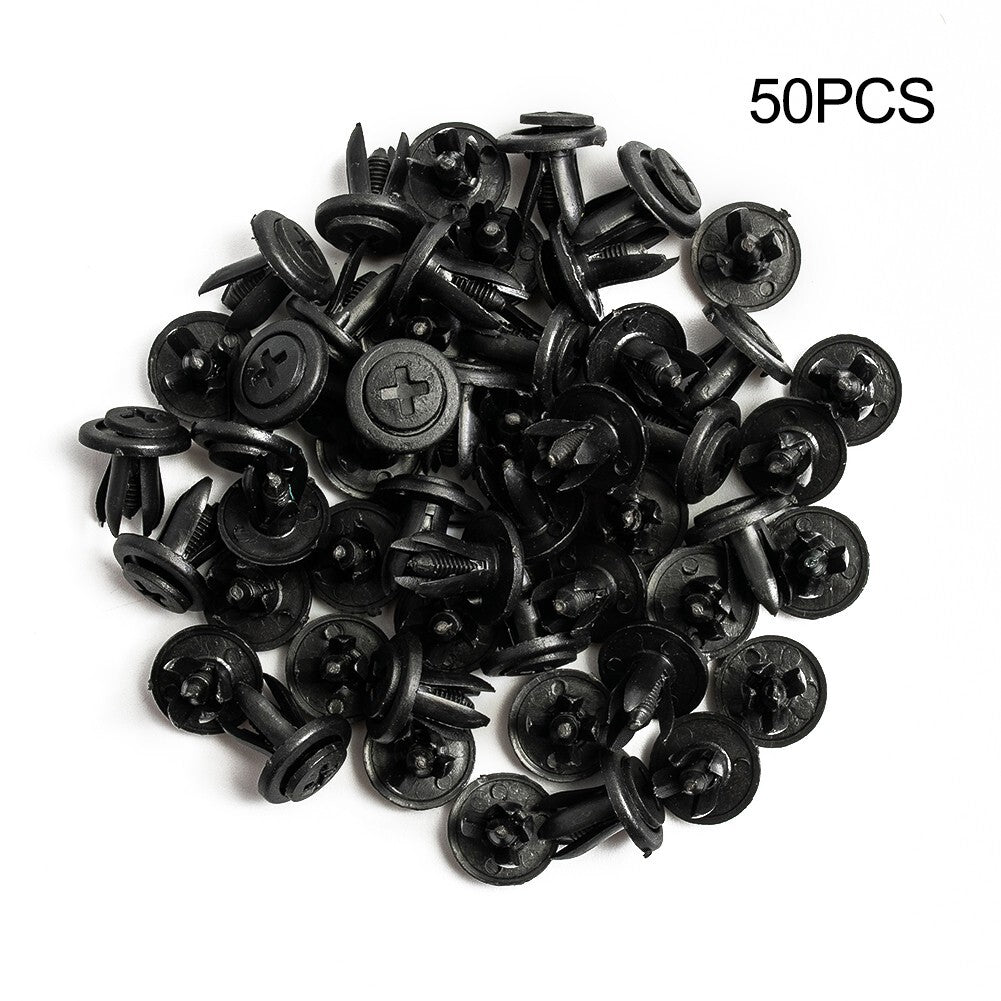 50X 6mm Car Rivets Holes Dia Fasteners Fender Bumper Push Pin Clips Clip New
