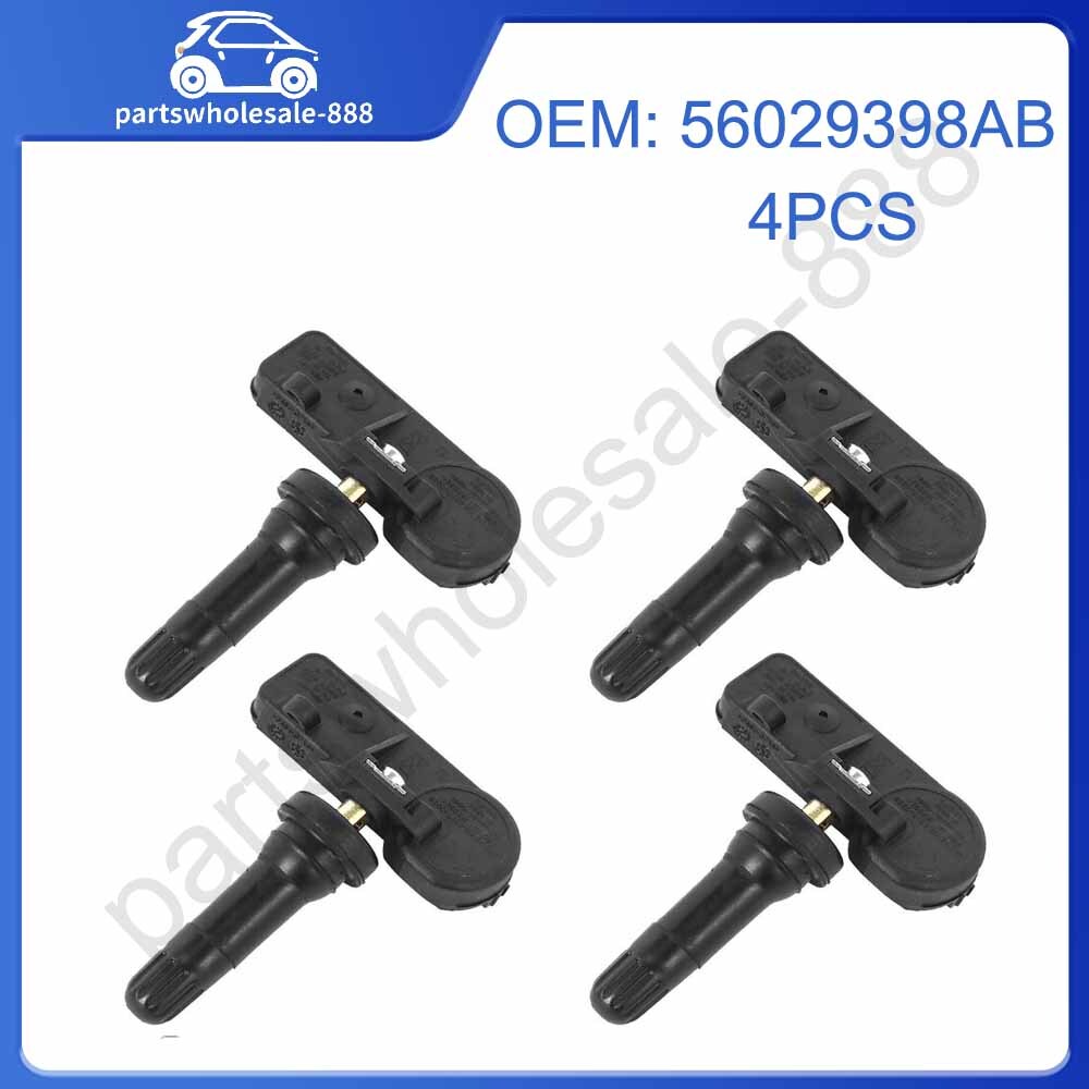 4Pcs 56029398AB Tire Pressure Sensor TPMS for Dodge for Chrysler for Jeep for Ram for Wrangler