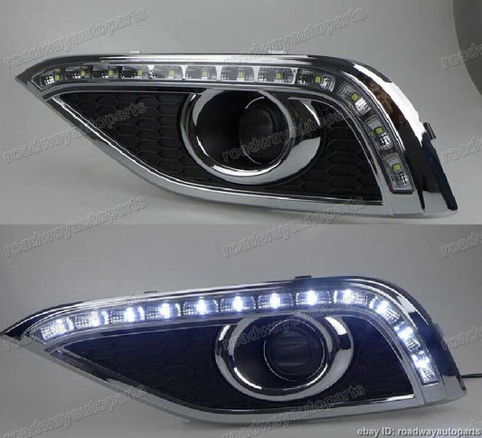 2X White DRL LED Daytime Running Lights Driving Lamps for Honda CRV 2012-2014
