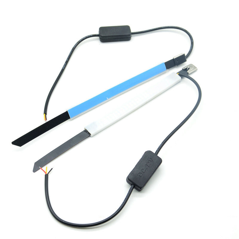 1Pair Motorcycle 12V LED Strip Front Fork Shock Absorption Red Yellow Light Lamp