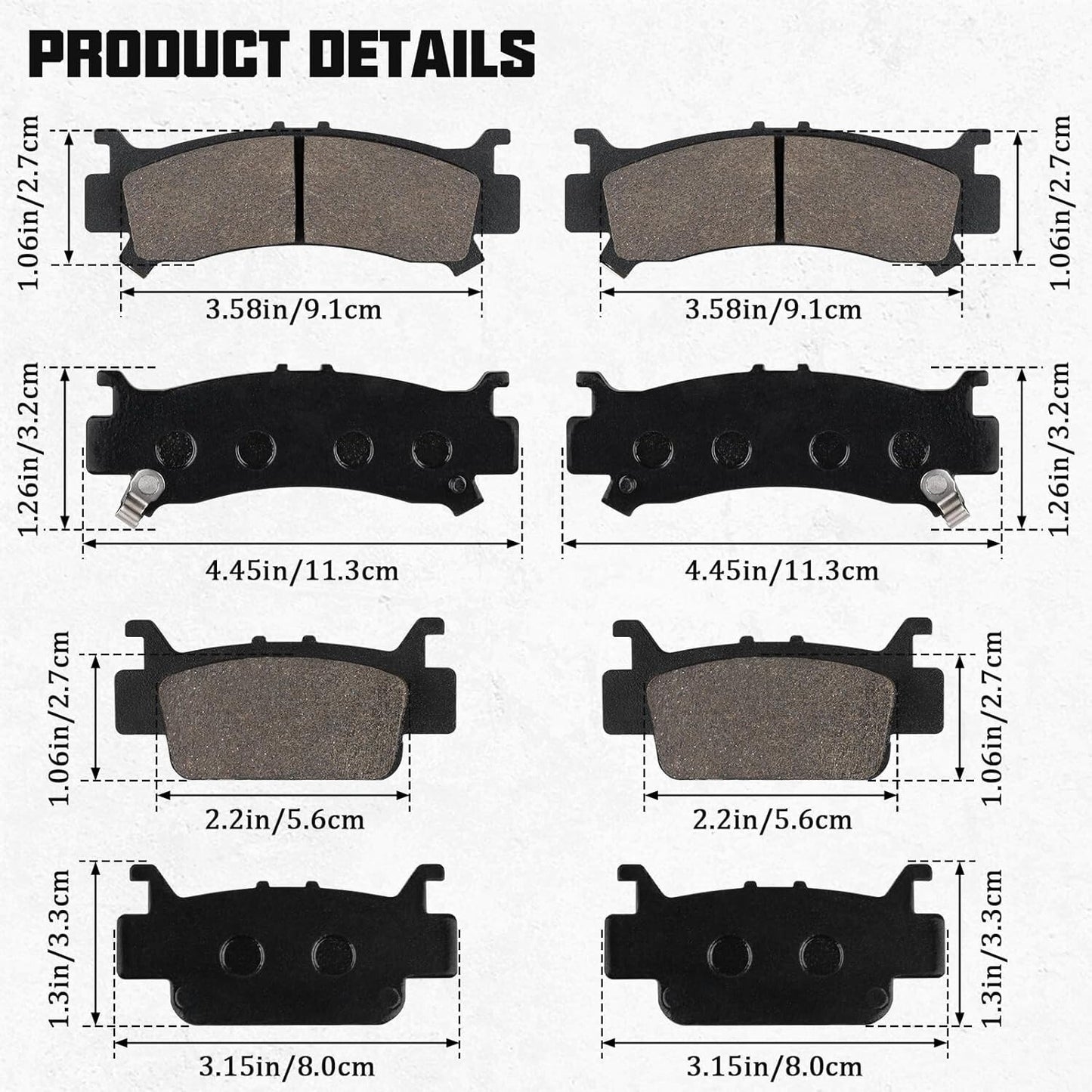 Brake Pad for Honda Pioneer 1000-5/Talon 1000R X SXS06451-HL4-A01 06431-HL4-A01