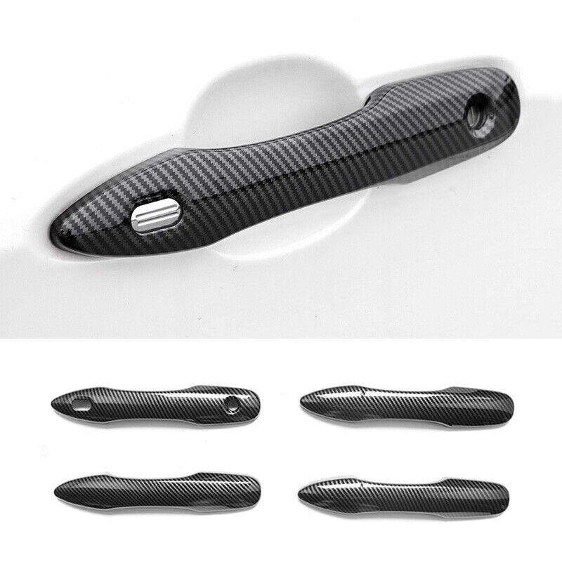 for Toyota for Camry 2018-2023 Carbon Fiber ABS Exterior Side Door Handle Cover Trim