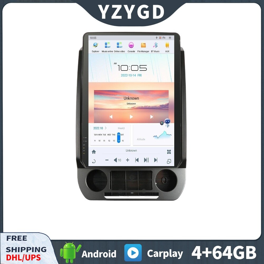 for Ford Expedition 2018-2022 Car Radio Carplay 2 Din Stereo 64GB Screen