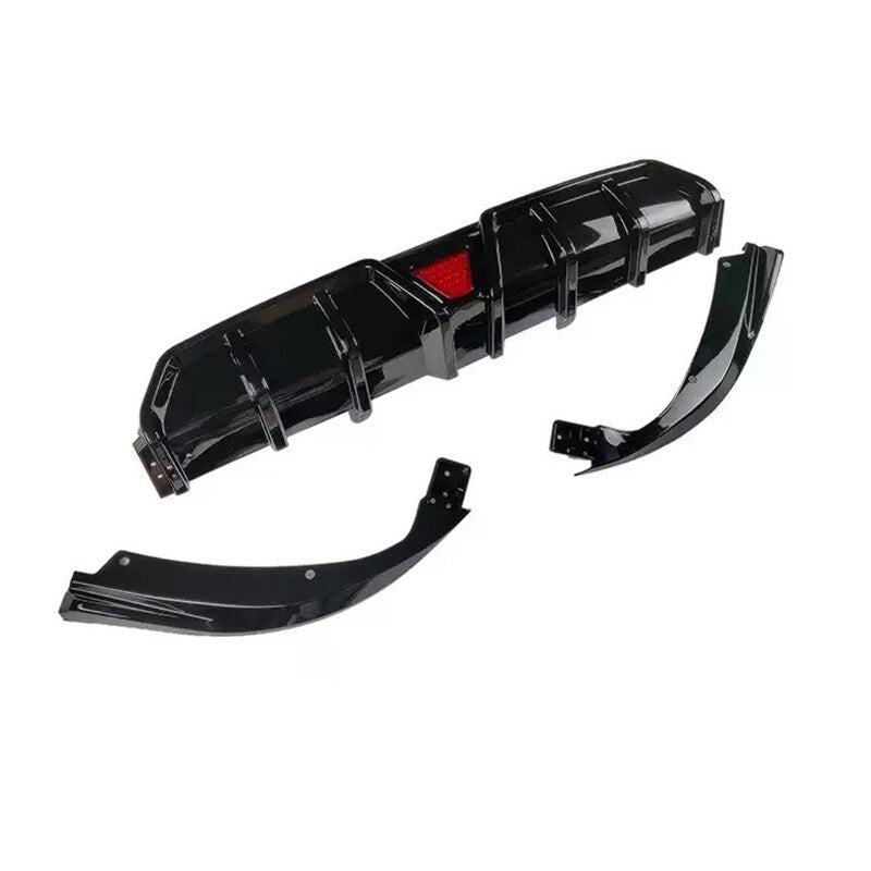 For 2016-22 for Honda for Civic 4Dr Sedan w/ LED Rear Bumper Diffuser Lip Glossy Black