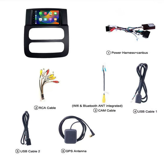 Car Android Radio For 02-05 for Dodge for RAM 1500 2500 3500 GPS Navigation Carplay WIFI