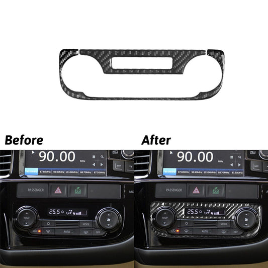 Carbon Fiber Climate control Panel Cover Trim for Mitsubishi Outlander 2014-2016