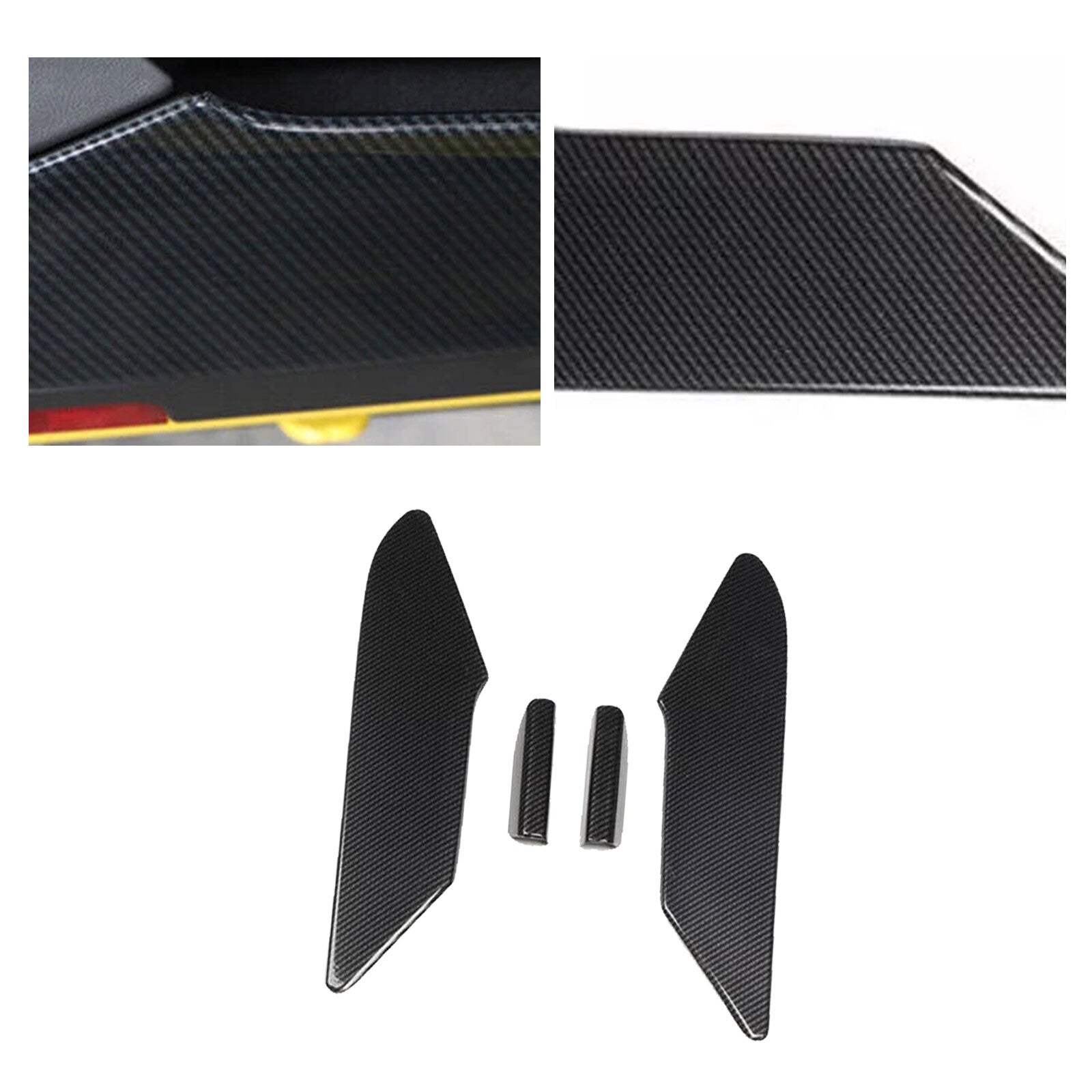 Carbon fiber door kick guard cover trim for Porsche 718 for 911 2013 - 19