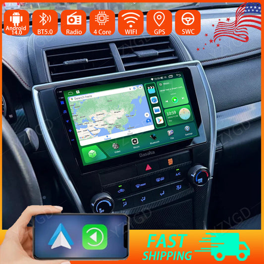 for Toyota for Camry 2015-2017 Apple Carplay Car Stereo Radio 10 Android 14 Screen