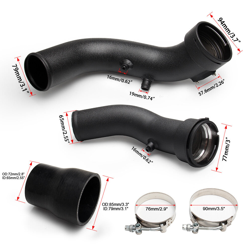 Turbo Charge Boost Pipe Kit Air Intake for BMW 12-16 N55 F20 F30 335 435I 3.0L