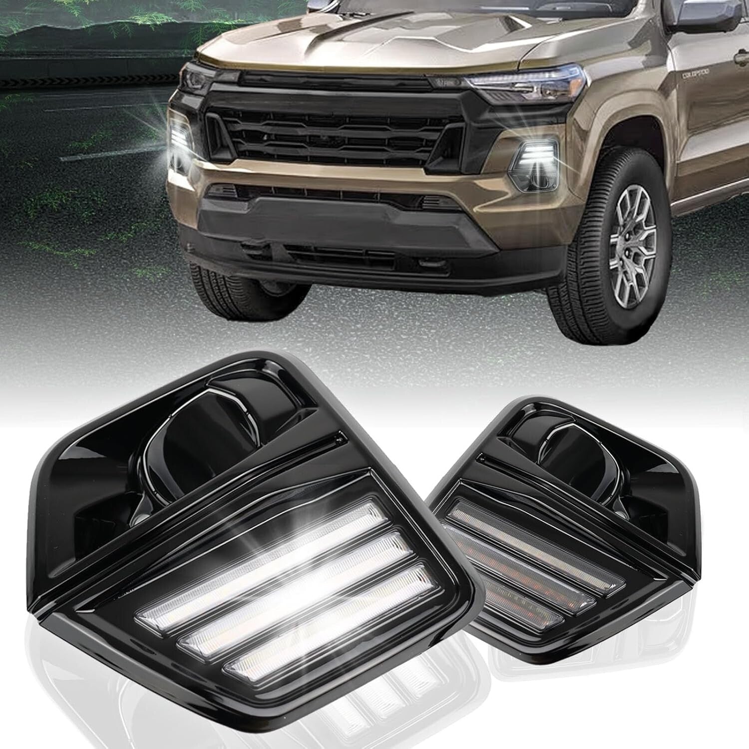 LED Daytime Running Front Fog Turn Signal Light for Chevrolet Colorado 2023 2024
