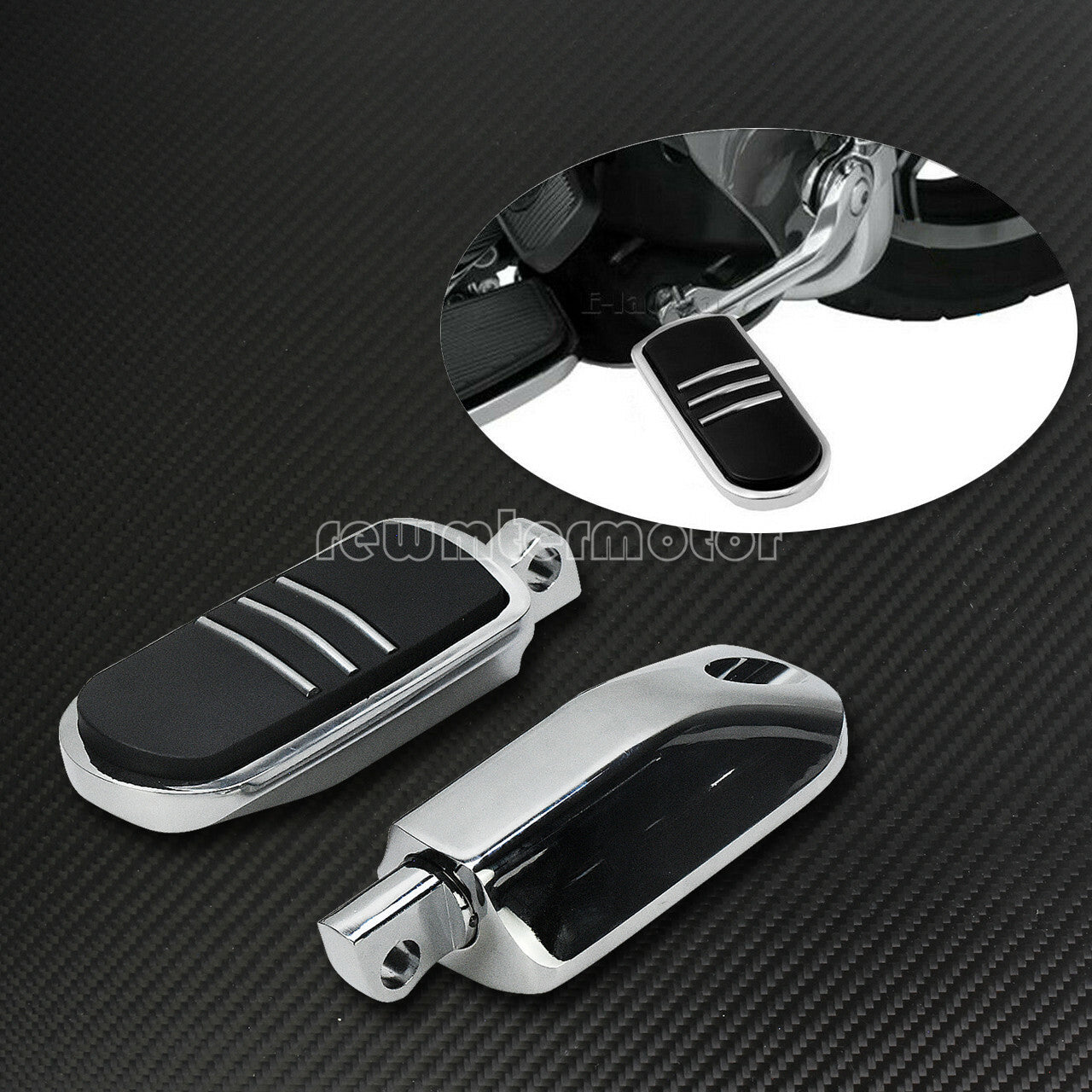 Chrome Streamline Rear Front Foot Peg Fit for Harley Touring Sportster 883 1200