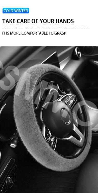 Plush Comfortable Soft Stretch Steering Wheel Cover Car Interior Accessories