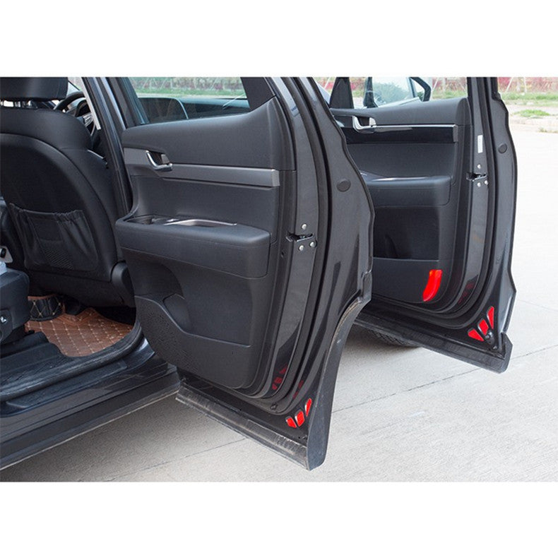 for Hyundai Palisade 2020-2022 Black Leather Door Anti Kick Pad Panel Cover Trim
