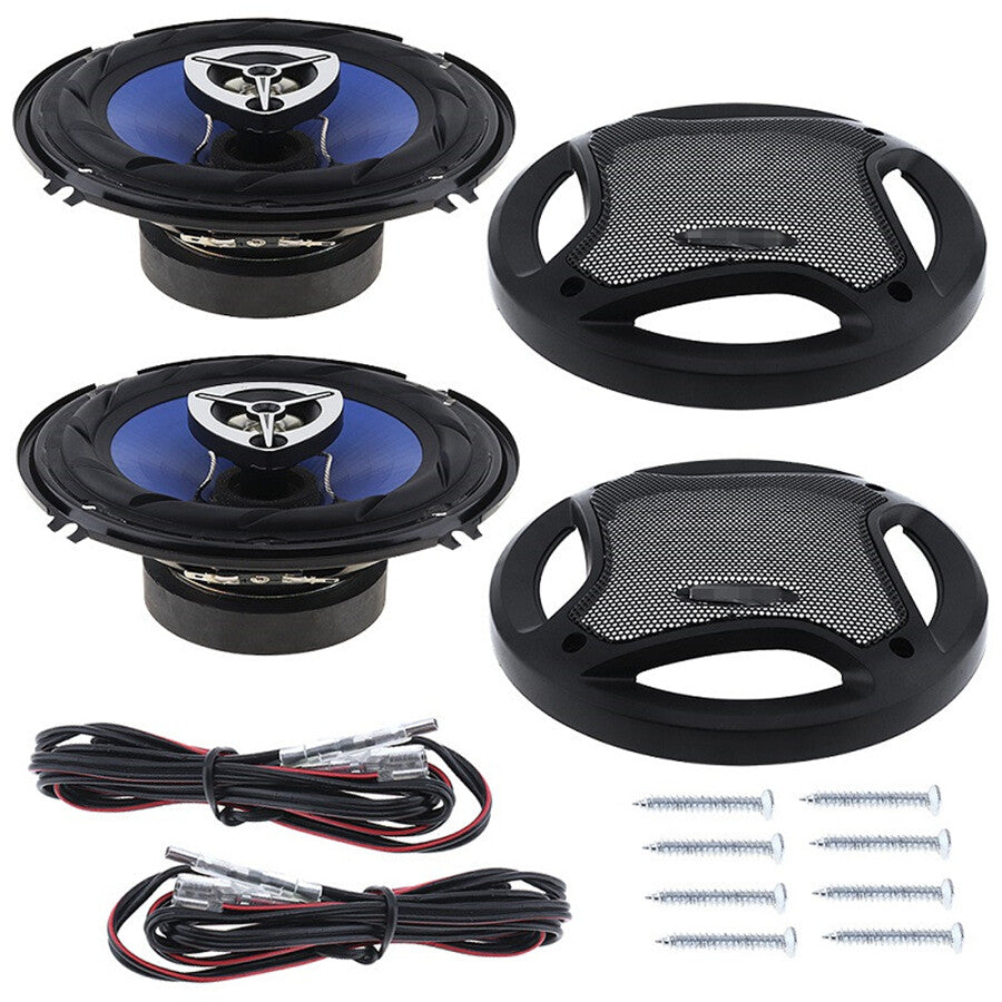 Pair 6.5Inch 500W Full Range Frequency Car Door Audio Music HiFi Coaxial Speaker