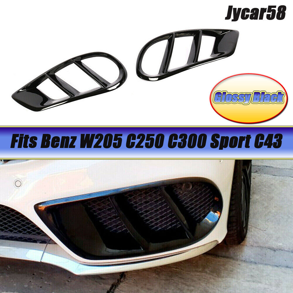 for Benz W205 C250 C300 Sport C43 Front Bumper Fog Light Grill Air Vent Frame
