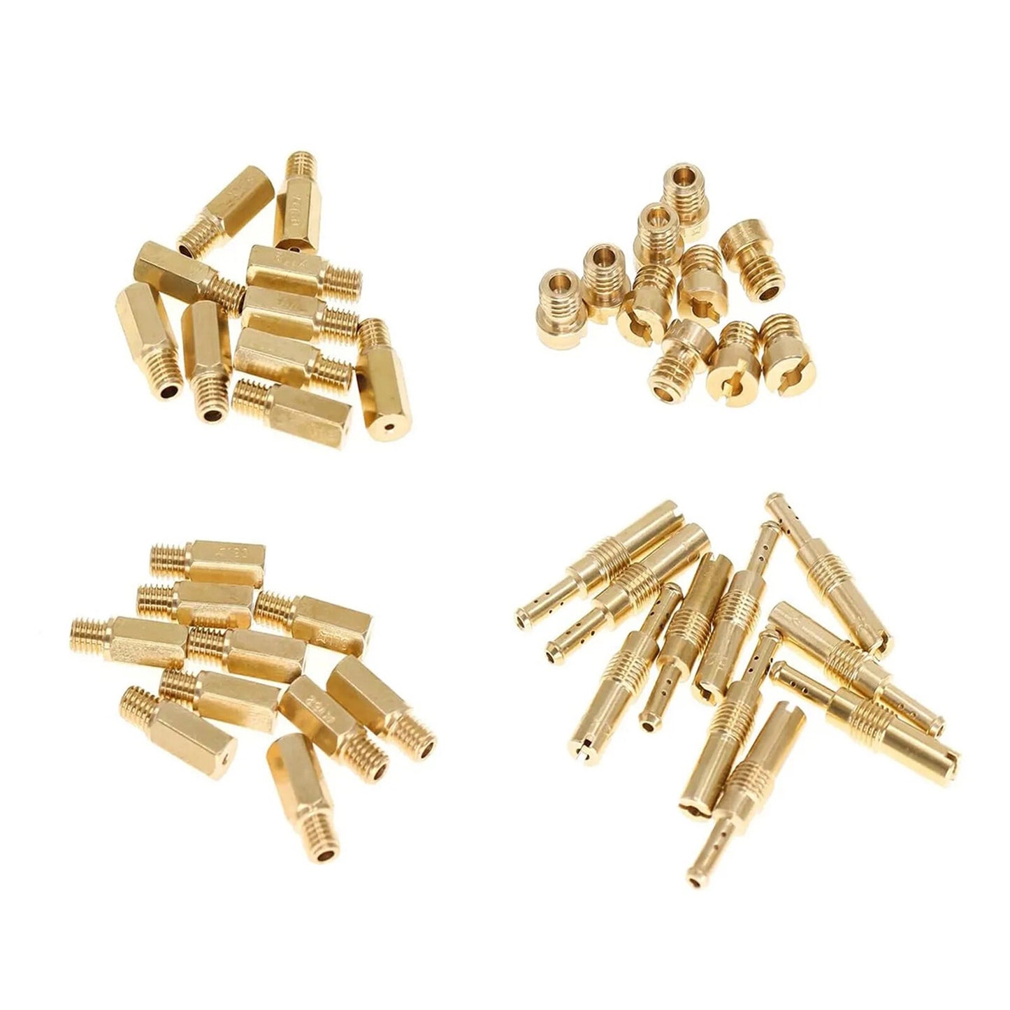 30Pcs Carburetor Main Jets with 10x Slow Jets Pilot Jet Kit Fits for PWK Keihin
