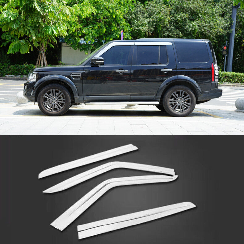 for Land Rover Discovery 10-16 Chrome Window Visor Vent Sun Rain Deflector Guard
