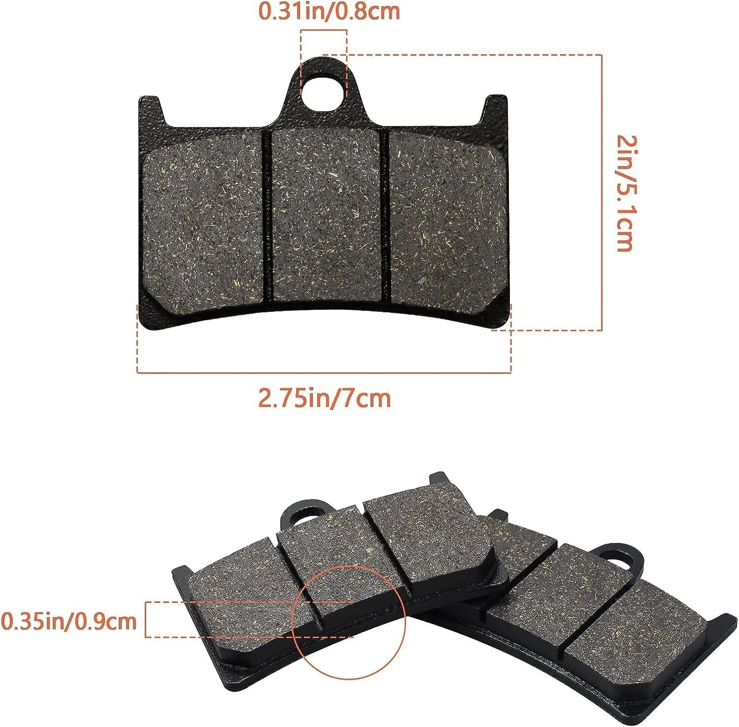Brake Pads for YAMAHA Roadstar XV1700 2004-2009 XV1700 Roadstar Midnight 2004-07