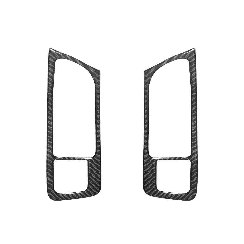 2X Carbon Fiber Front Door Handle Frame for Land Rover Discovery Sport 2015-2019